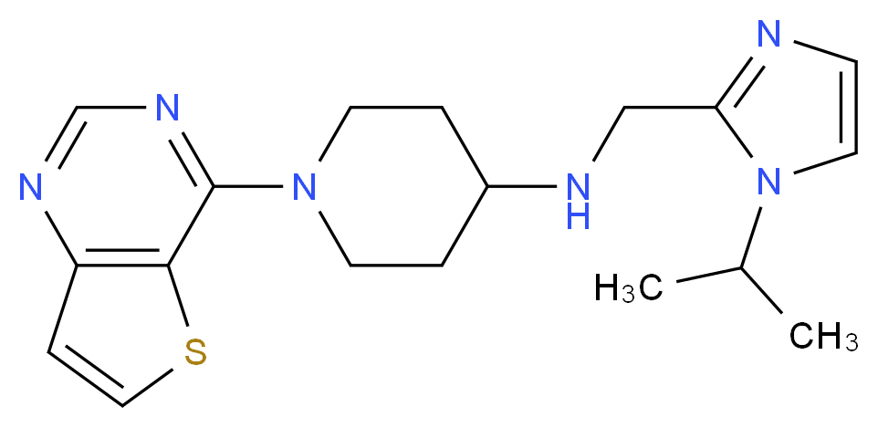 N-[(1-isopropyl-1H-imidazol-2-yl)methyl]-1-thieno[3,2-d]pyrimidin-4-ylpiperidin-4-amine_分子结构_CAS_)