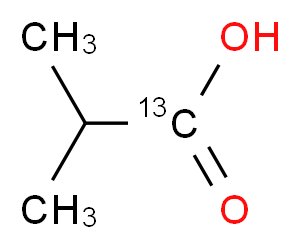 2-methyl(1-<sup>1</sup><sup>3</sup>C)propanoic acid_分子结构_CAS_6228-78-0