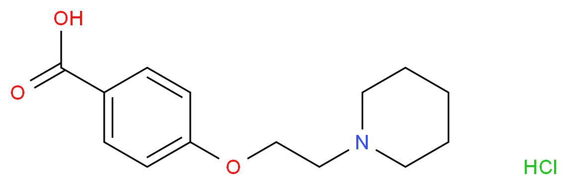 4-[2-(1-Piperidinyl)ethoxy]benzoic Acid Hydrochloride Salt_分子结构_CAS_84449-80-9)