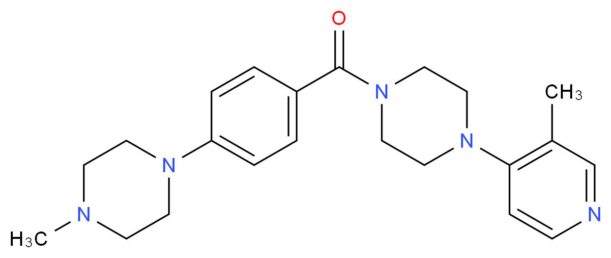 1-methyl-4-(4-{[4-(3-methylpyridin-4-yl)piperazin-1-yl]carbonyl}phenyl)piperazine_分子结构_CAS_)