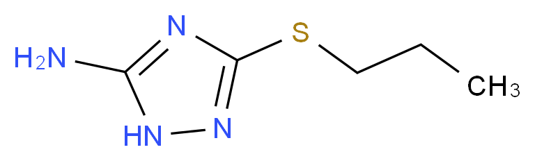 3-(propylsulfanyl)-1H-1,2,4-triazol-5-amine_分子结构_CAS_51493-17-5