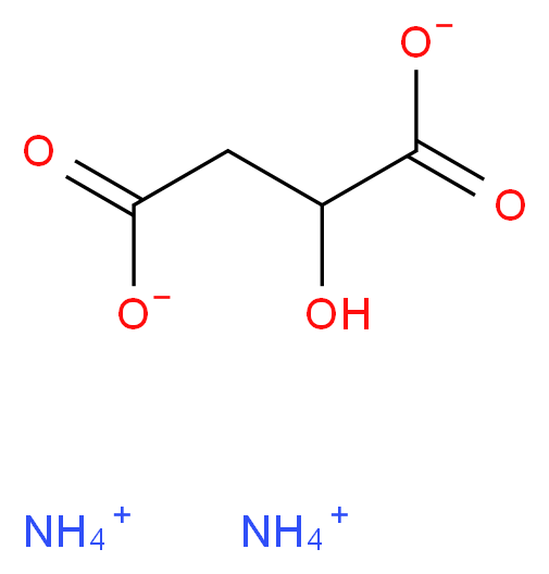 diammonium 2-hydroxybutanedioate_分子结构_CAS_6283-27-8