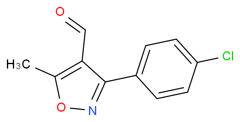 3-(4-氯苯基)-5-甲基异噁唑-4-甲醛_分子结构_CAS_127426-59-9)