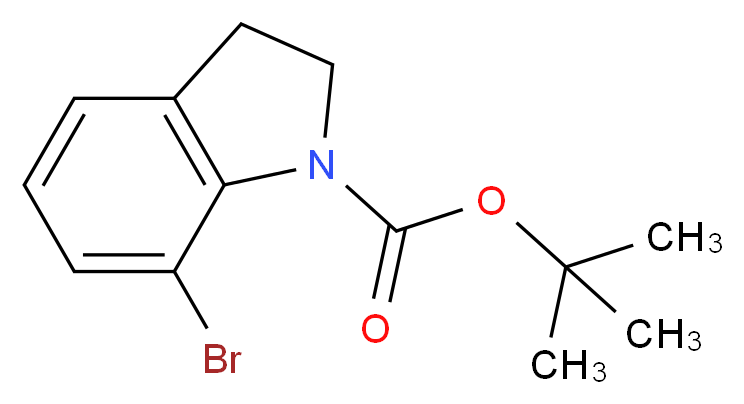 tert-butyl 7-bromo-2,3-dihydro-1H-indole-1-carboxylate_分子结构_CAS_143262-17-3