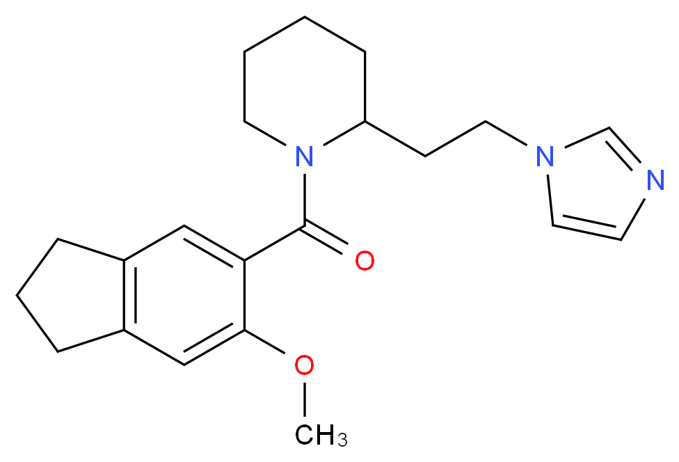 2-[2-(1H-imidazol-1-yl)ethyl]-1-[(6-methoxy-2,3-dihydro-1H-inden-5-yl)carbonyl]piperidine_分子结构_CAS_)
