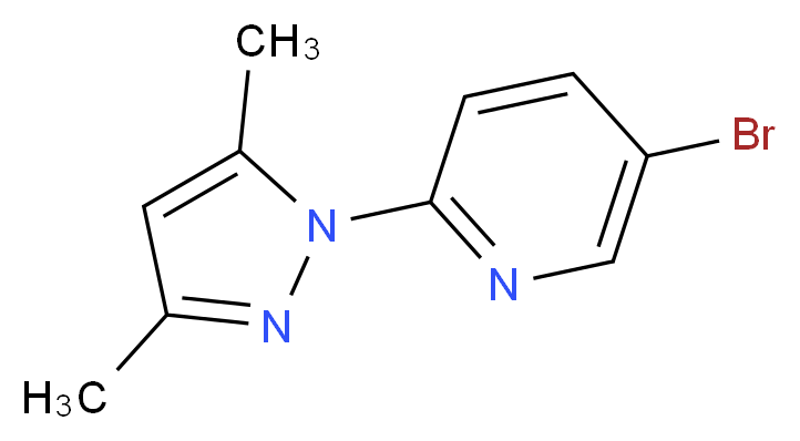 5-bromo-2-(3,5-dimethyl-1H-pyrazol-1-yl)pyridine_分子结构_CAS_1150164-92-3