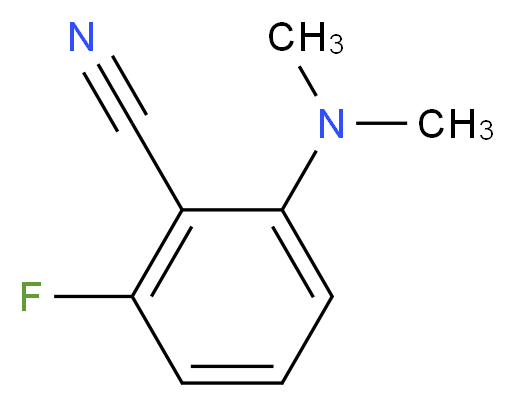 2-二甲基氨-6-氟苯甲腈_分子结构_CAS_96994-73-9)