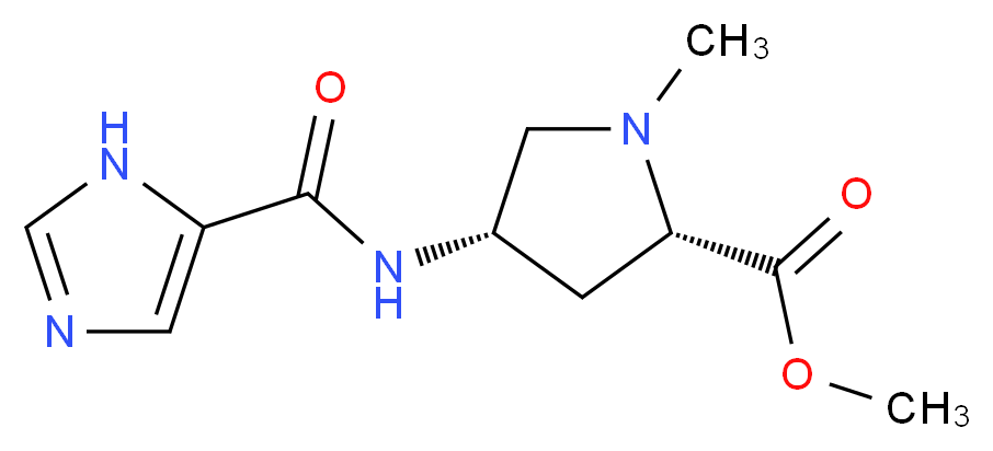 methyl (2S,4S)-4-[(1H-imidazol-5-ylcarbonyl)amino]-1-methylpyrrolidine-2-carboxylate_分子结构_CAS_)
