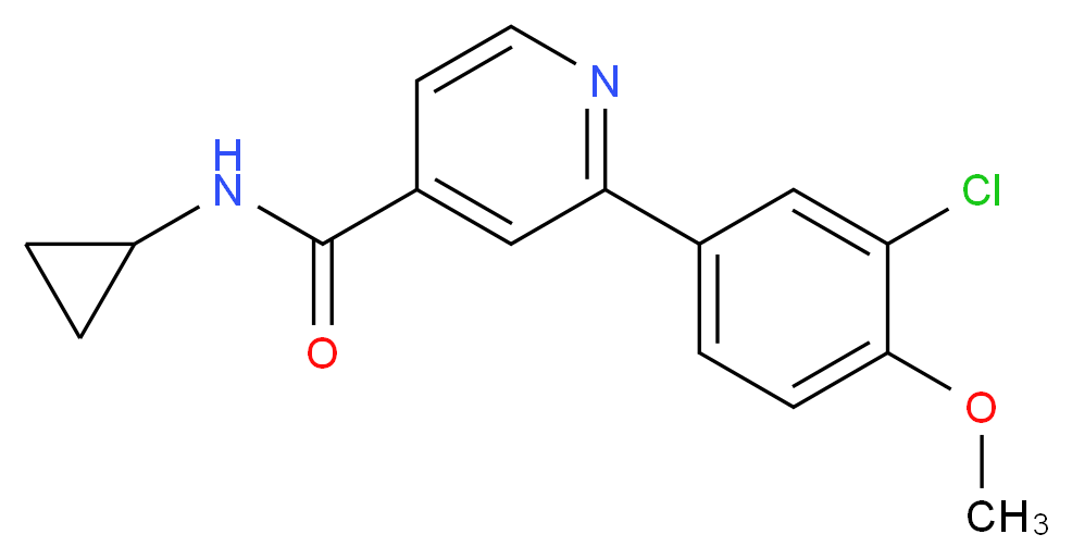 2-(3-chloro-4-methoxyphenyl)-N-cyclopropylisonicotinamide_分子结构_CAS_)