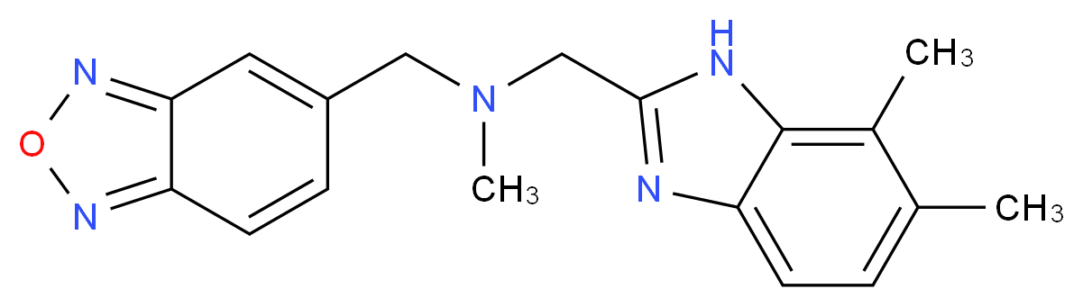 (2,1,3-benzoxadiazol-5-ylmethyl)[(6,7-dimethyl-1H-benzimidazol-2-yl)methyl]methylamine_分子结构_CAS_)