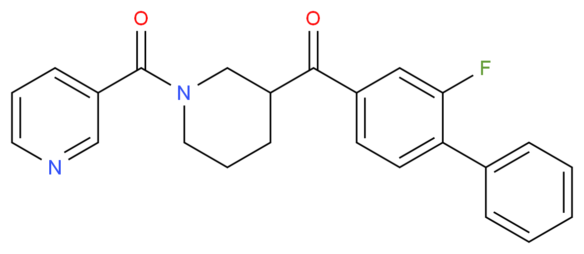 (2-fluoro-4-biphenylyl)[1-(3-pyridinylcarbonyl)-3-piperidinyl]methanone_分子结构_CAS_)