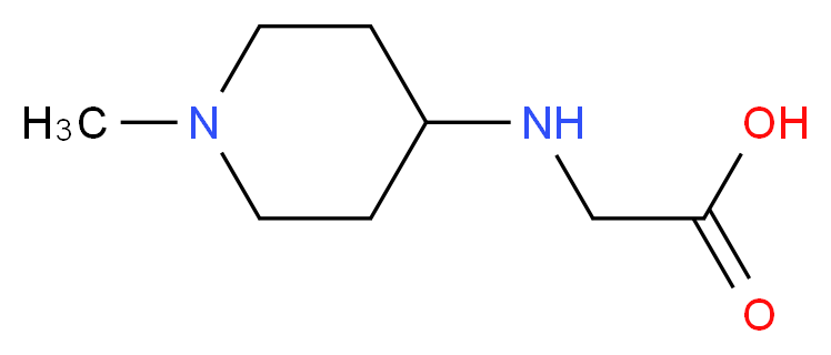 (1-Methyl-piperidin-4-ylamino)-acetic acid_分子结构_CAS_)