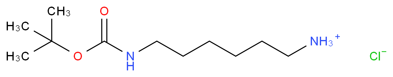 tert-butyl N-(6-azaniumylhexyl)carbamate chloride_分子结构_CAS_65915-94-8