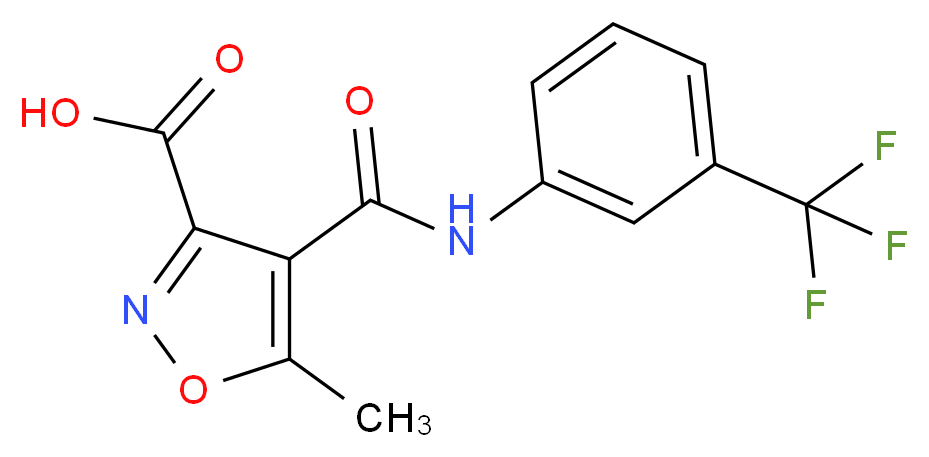 3-Carboxy-5-methylisoxazole-4-carbox(3-trifluoromethyl)anilide_分子结构_CAS_)