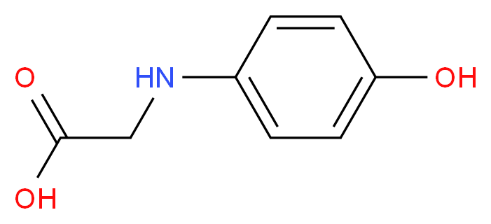 N-(4-羟苯基)甘氨酸_分子结构_CAS_122-87-2)