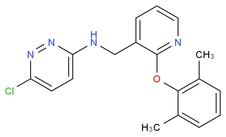 6-chloro-N-{[2-(2,6-dimethylphenoxy)pyridin-3-yl]methyl}pyridazin-3-amine_分子结构_CAS_)