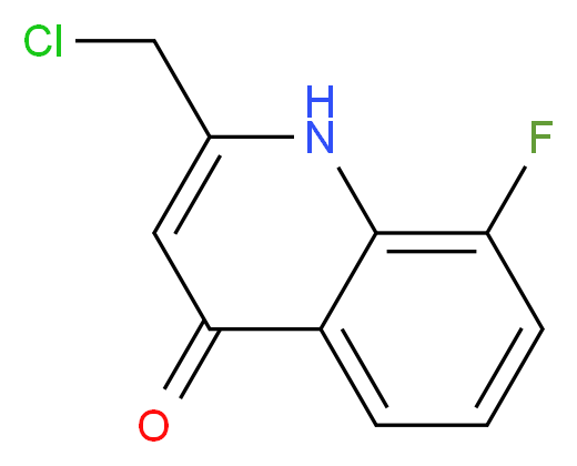 2-(chloromethyl)-8-fluoro-4(1H)-quinolinone_分子结构_CAS_946755-53-9)