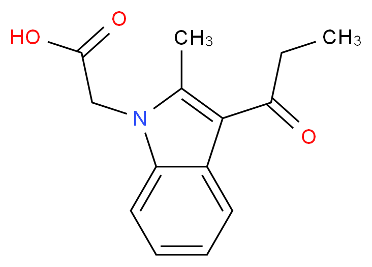 (2-Methyl-3-propionyl-indol-1-yl)-acetic acid_分子结构_CAS_)