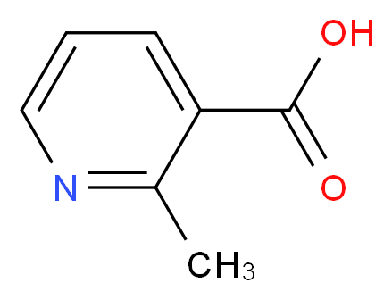 2-methylpyridine-3-carboxylic acid_分子结构_CAS_21636-09-9