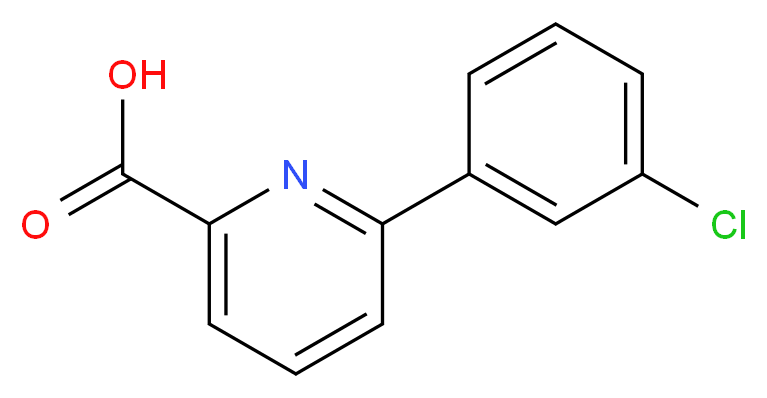 6-(3-CHLOROPHENYL)PICOLINIC ACID_分子结构_CAS_863704-38-5)