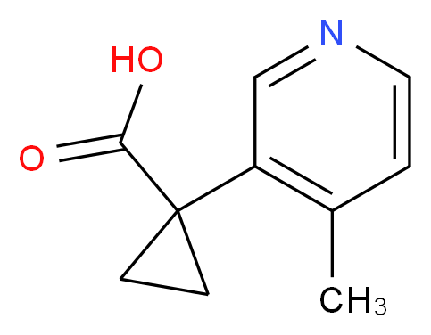 1-(4-methylpyridin-3-yl)cyclopropanecarboxylic acid_分子结构_CAS_1060804-87-6)