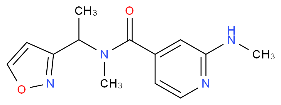 N-(1-isoxazol-3-ylethyl)-N-methyl-2-(methylamino)isonicotinamide_分子结构_CAS_)