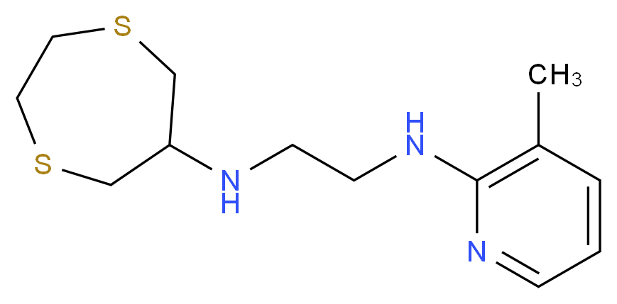 N-1,4-dithiepan-6-yl-N'-(3-methylpyridin-2-yl)ethane-1,2-diamine_分子结构_CAS_)