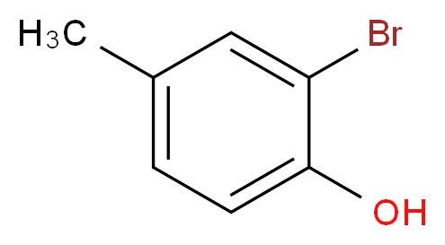 2-bromo-4-methylphenol_分子结构_CAS_6627-55-0