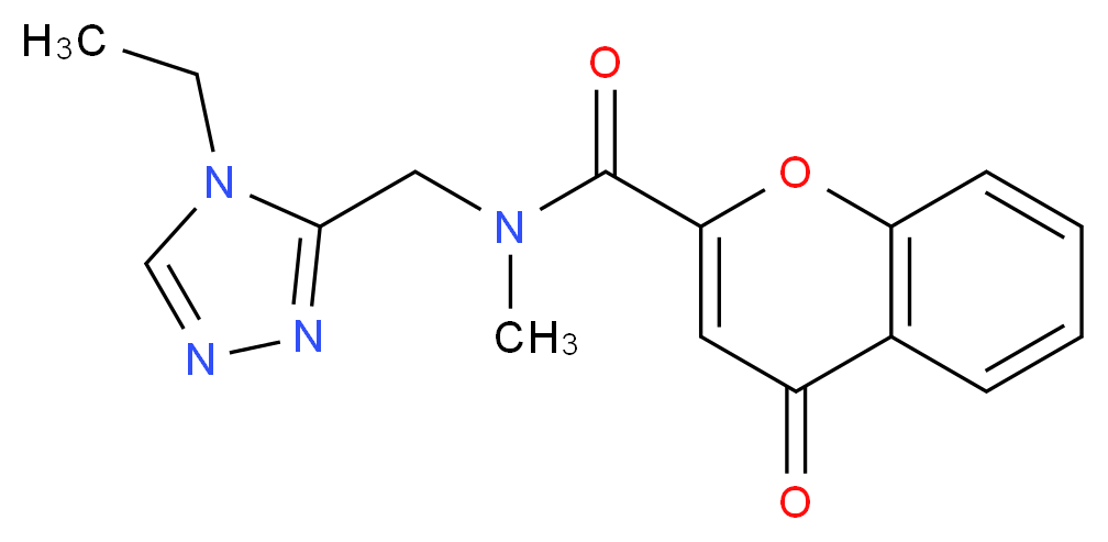N-[(4-ethyl-4H-1,2,4-triazol-3-yl)methyl]-N-methyl-4-oxo-4H-chromene-2-carboxamide_分子结构_CAS_)