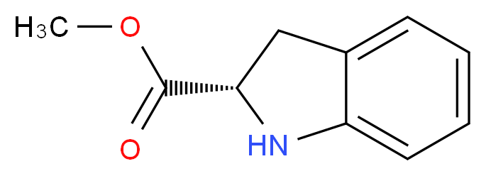 methyl (2S)-2,3-dihydro-1H-indole-2-carboxylate_分子结构_CAS_141410-06-2