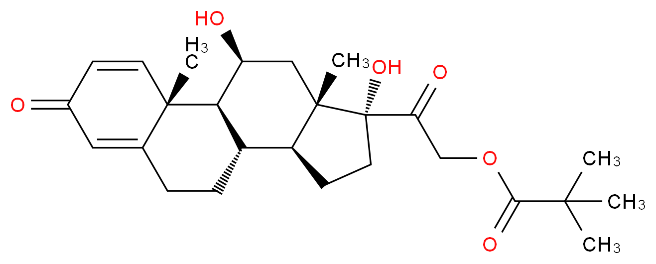 Prednisolone trimethylacetate_分子结构_CAS_1107-99-9)