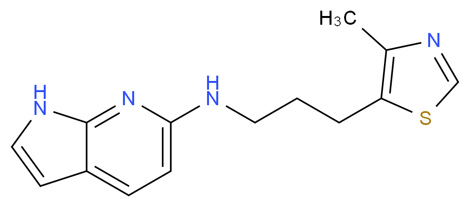 N-[3-(4-methyl-1,3-thiazol-5-yl)propyl]-1H-pyrrolo[2,3-b]pyridin-6-amine_分子结构_CAS_)