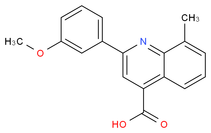 2-(3-methoxyphenyl)-8-methylquinoline-4-carboxylic acid_分子结构_CAS_107027-41-8