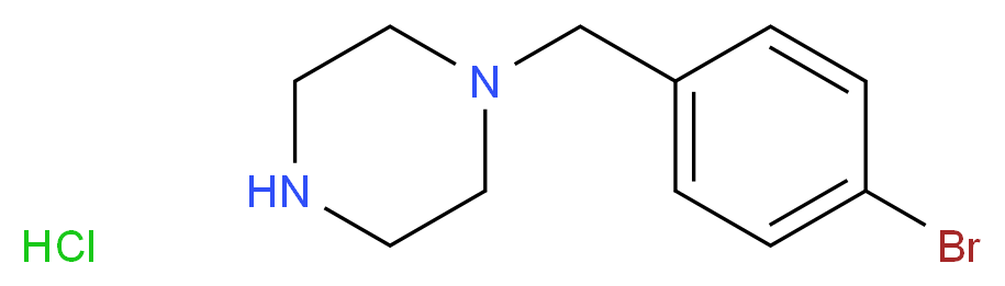 1-(4-BroMobenzyl)piperazine hydrochloride_分子结构_CAS_510725-48-1)