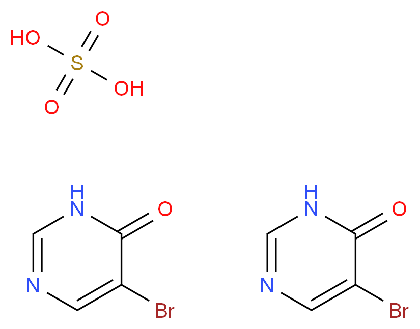 bis(5-bromo-3,4-dihydropyrimidin-4-one); sulfuric acid_分子结构_CAS_97234-97-4