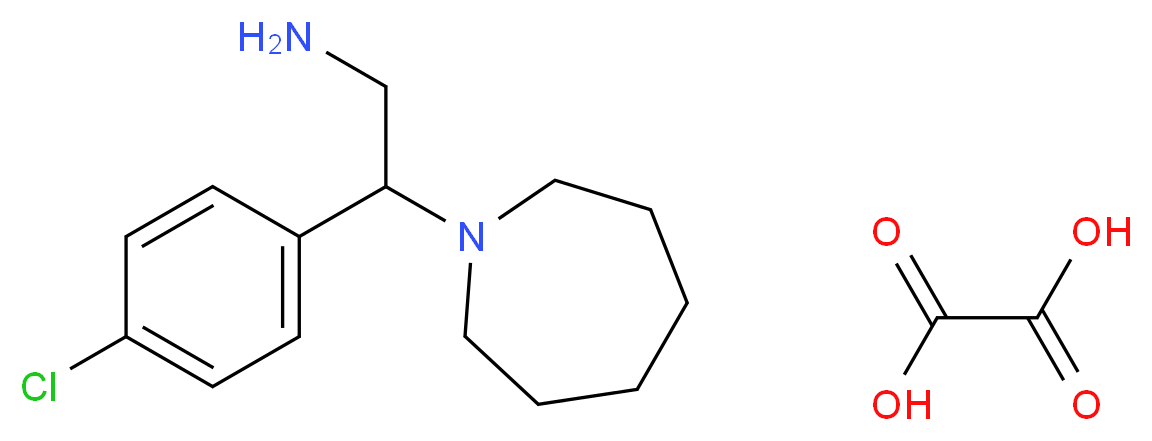2-Azepan-1-yl-2-(4-chloro-phenyl)-ethylamine 0.5 oxalate_分子结构_CAS_)
