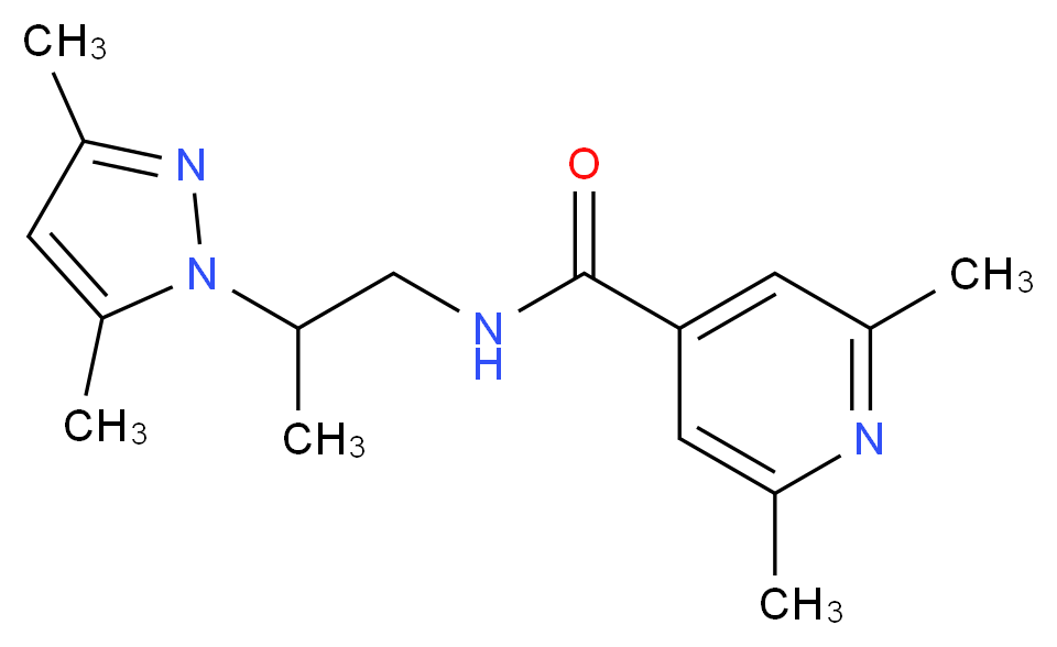 N-[2-(3,5-dimethyl-1H-pyrazol-1-yl)propyl]-2,6-dimethylisonicotinamide_分子结构_CAS_)