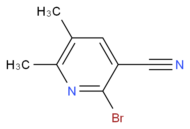 2-BroMo-5,6-diMethylnicotinonitrile_分子结构_CAS_113124-06-4)