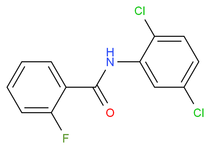 N-(2,5-dichlorophenyl)-2-fluorobenzamide_分子结构_CAS_313552-62-4