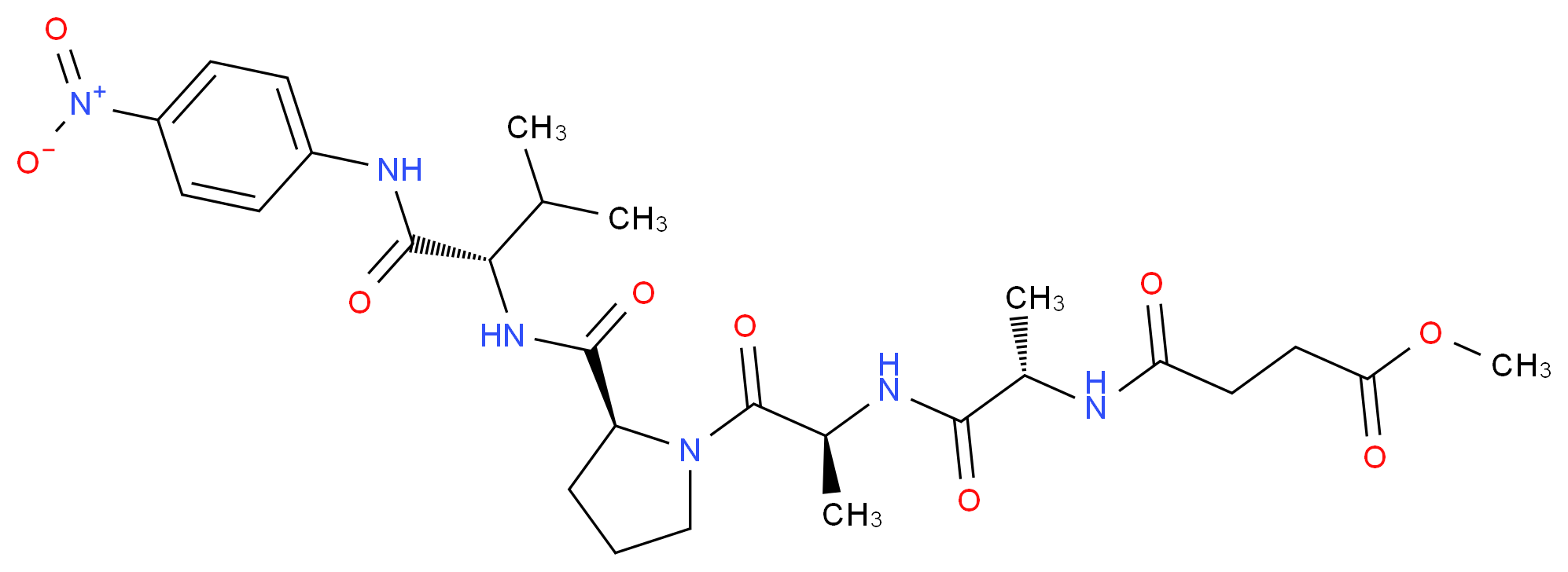N-Methoxysuccinyl-Ala-Ala-Pro-Val p-nitroanilide_分子结构_CAS_70967-90-7)