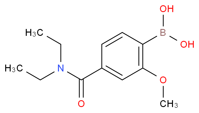 [4-(diethylcarbamoyl)-2-methoxyphenyl]boronic acid_分子结构_CAS_913835-34-4