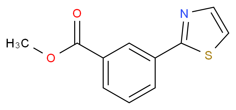 Methyl 3-thiazol-2-yl-benzoate_分子结构_CAS_168618-63-1)