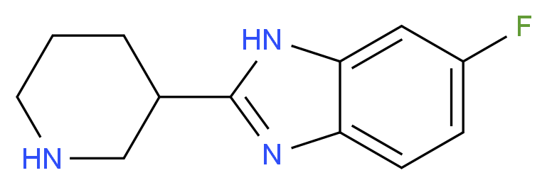 5-FLUORO-2-PIPERIDIN-3-YL-1H-BENZOIMIDAZOLE_分子结构_CAS_1158245-62-5)