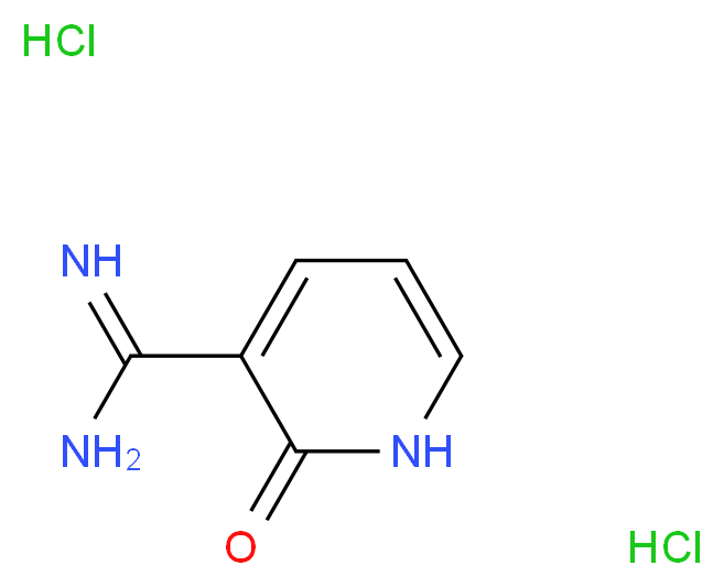 2-Oxo-1,2-dihydropyridine-3-carboximidamide dihydrochloride_分子结构_CAS_885953-80-0)