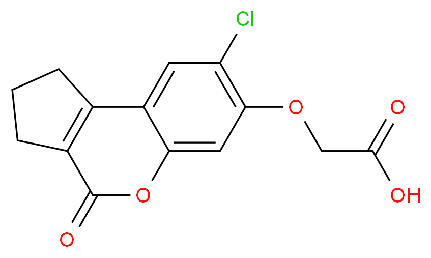 [(8-Chloro-4-oxo-1,2,3,4-tetrahydrocyclopenta-[c]chromen-7-yl)oxy]acetic acid_分子结构_CAS_326102-27-6)