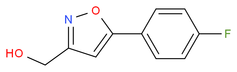5-(4-氟苯基)异噁唑-3-甲醇_分子结构_CAS_640291-97-0)