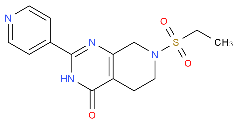 7-(ethylsulfonyl)-2-pyridin-4-yl-5,6,7,8-tetrahydropyrido[3,4-d]pyrimidin-4(3H)-one_分子结构_CAS_)