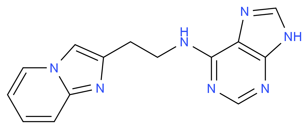 N-(2-imidazo[1,2-a]pyridin-2-ylethyl)-9H-purin-6-amine_分子结构_CAS_)