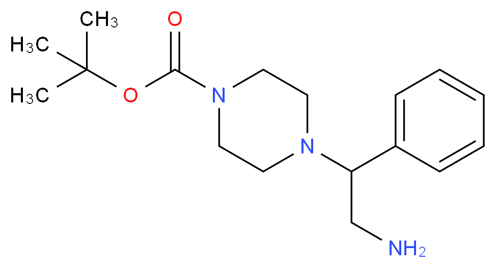 4-(2-Amino-1-phenylethyl)piperazine, N1-BOC protected_分子结构_CAS_)