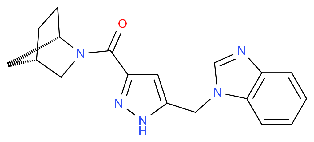 1-({3-[(1S*,4S*)-2-azabicyclo[2.2.1]hept-2-ylcarbonyl]-1H-pyrazol-5-yl}methyl)-1H-benzimidazole_分子结构_CAS_)